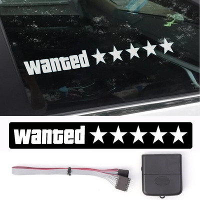 Modes Vējstikls Elektriskais LED Meklējamo automašīnu logu Uzlīmes Auto Motociklu Drošības Brīdinājuma zīmes Auto Uzlīmes Dekorācijas uzlīme