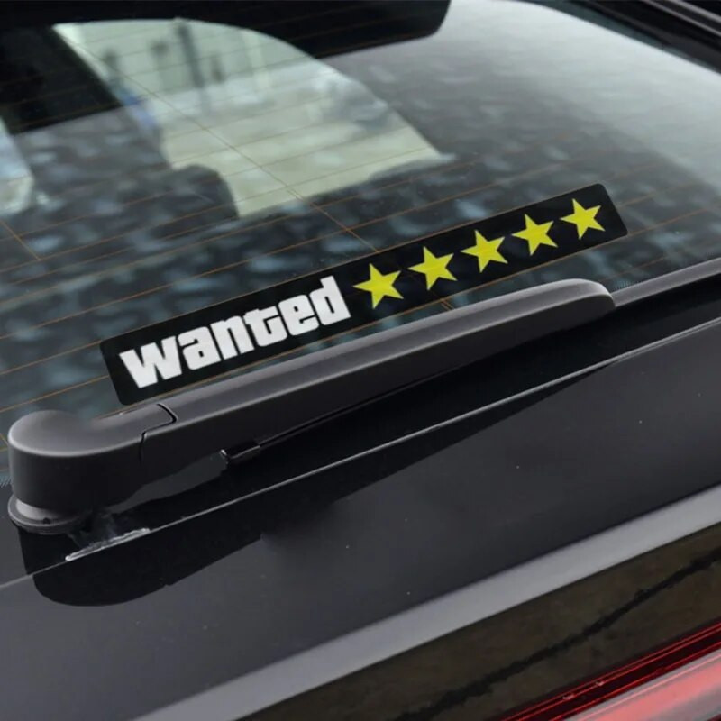 Modes Vējstikls Elektriskais LED Meklējamo automašīnu logu Uzlīmes Auto Motociklu Drošības Brīdinājuma zīmes Auto Uzlīmes Dekorācijas uzlīme