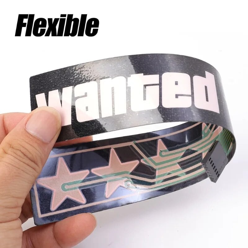 Modes Vējstikls Elektriskais LED Meklējamo automašīnu logu Uzlīmes Auto Motociklu Drošības Brīdinājuma zīmes Auto Uzlīmes Dekorācijas uzlīme