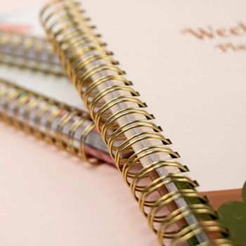 Planner Spiral Notebook Weeks Εβδομαδιαία ατζέντα Πρόγραμμα μαθητών γραφική ύλη Σχολικά είδη γραφείου