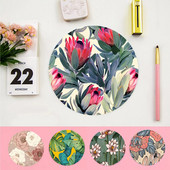 Green Leaf Flower Gumijas mazs galddatora galda paklājiņš Kawaii spēļu piederumi studentiem Rakstāmpaliktnis Peles paliktnis PC Gamer Mousemat