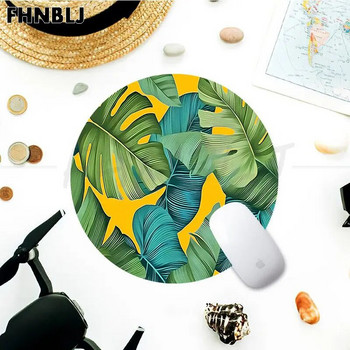 Green Leaf Flower Rubber Small Desktop Desk Mat Kawaii Gaming Accessories Students Writing Pad Mouse Pad For PC Gamer Mousemat