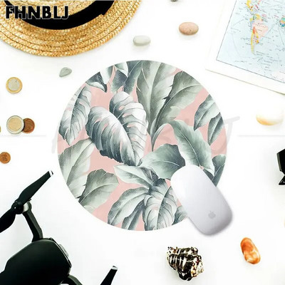 Green Leaf Flower Gumijas mazs galddatora galda paklājiņš Kawaii spēļu piederumi studentiem Rakstāmpaliktnis Peles paliktnis PC Gamer Mousemat