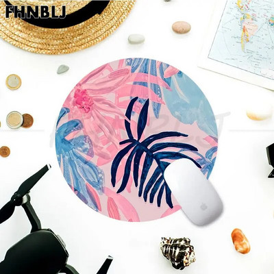 Green Leaf Flower Gumijas mazs galddatora galda paklājiņš Kawaii spēļu piederumi studentiem Rakstāmpaliktnis Peles paliktnis PC Gamer Mousemat