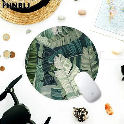 Green Leaf Flower Gumijas mazs galddatora galda paklājiņš Kawaii spēļu piederumi studentiem Rakstāmpaliktnis Peles paliktnis PC Gamer Mousemat