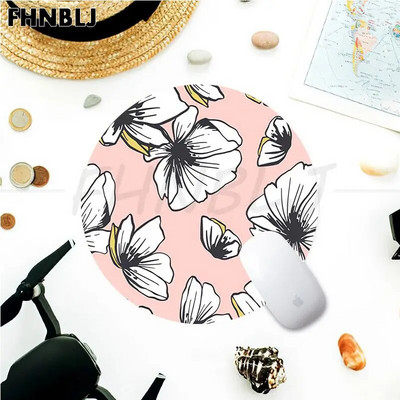 Green Leaf Flower Gumijas mazs galddatora galda paklājiņš Kawaii spēļu piederumi studentiem Rakstāmpaliktnis Peles paliktnis PC Gamer Mousemat