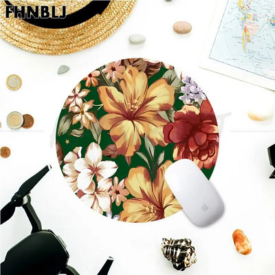 Green Leaf Flower Gumijas mazs galddatora galda paklājiņš Kawaii spēļu piederumi studentiem Rakstāmpaliktnis Peles paliktnis PC Gamer Mousemat