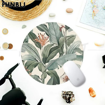 Green Leaf Flower Gumijas mazs galddatora galda paklājiņš Kawaii spēļu piederumi studentiem Rakstāmpaliktnis Peles paliktnis PC Gamer Mousemat