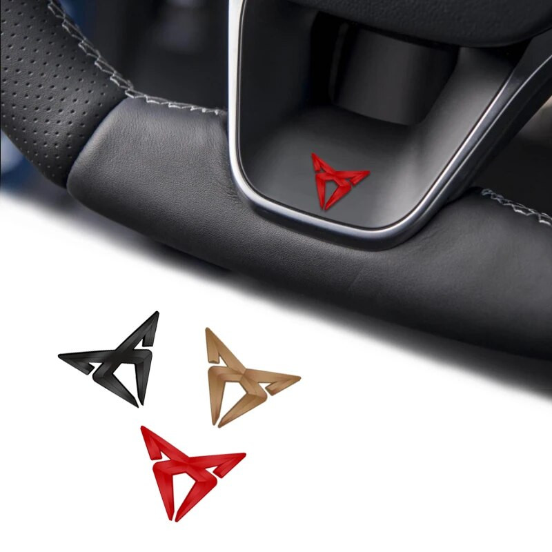 Automašīnas stūre priekš Leon Mk2 Mk3 R Ibiza Altea Exeo Ateca Formentor Alhambra emblēmas 3D uzlīmes logotipa automašīnas salona uzlīme