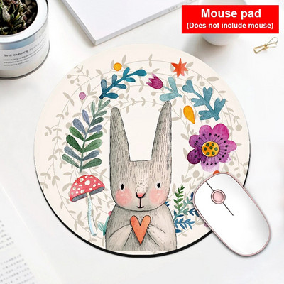 Datora datora tastatūras neslīdošs gumijas galda paklājiņš 200 mm Kawaii apaļais peles paliktnis rakstāmgalda paliktnis klēpjdatora peles paklājiņš birojam коврик для мыши