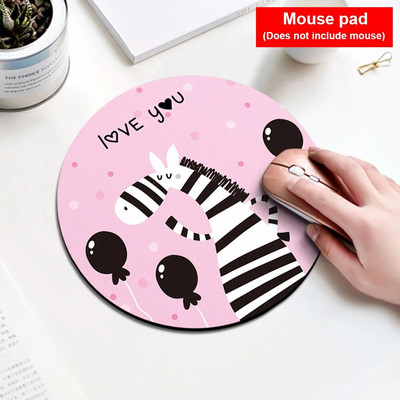 Datora datora tastatūras neslīdošs gumijas galda paklājiņš 200 mm Kawaii apaļais peles paliktnis rakstāmgalda paliktnis klēpjdatora peles paklājiņš birojam коврик для мыши
