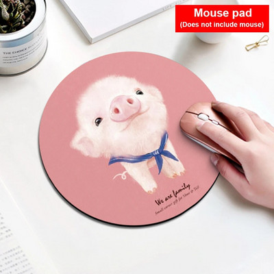 Datora datora tastatūras neslīdošs gumijas galda paklājiņš 200 mm Kawaii apaļais peles paliktnis rakstāmgalda paliktnis klēpjdatora peles paklājiņš birojam коврик для мыши