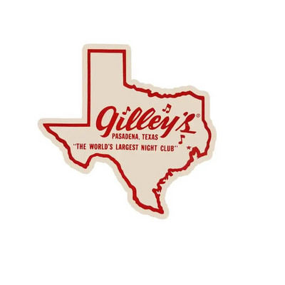 1970. gadu stila Gilley's Night Club Tonk Pasadena TX Texas Country Music Retro ceļojumu uzlīme