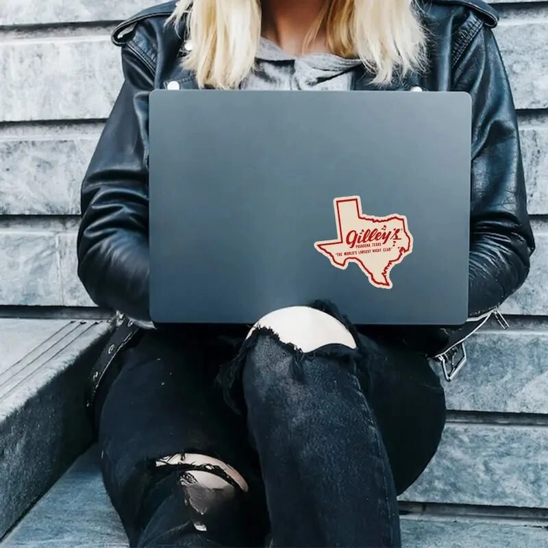 1970. gadu stila Gilley's Night Club Tonk Pasadena TX Texas Country Music Retro ceļojumu uzlīme