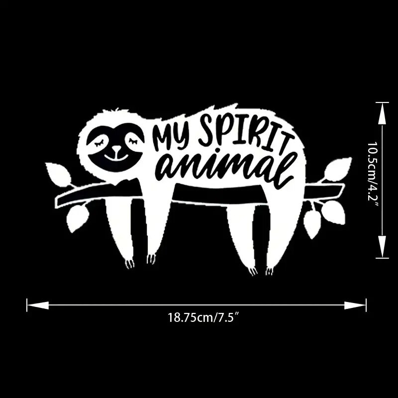 Lovely Sloth αυτοκόλλητα για στυλ αυτοκινήτου Βινυλικό αδιάβροχο αυτοκόλλητα ζώων Σημειωματάριο Διακοσμητικά εξωτερικά αξεσουάρ αυτοκινήτου μοτοσικλέτας