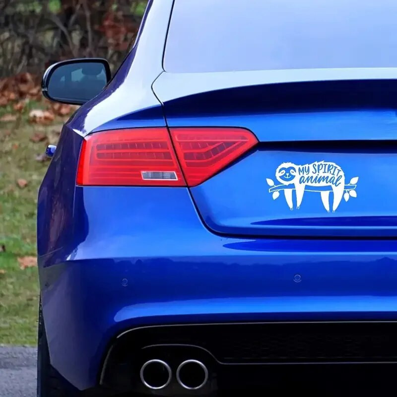 Lovely Sloth αυτοκόλλητα για στυλ αυτοκινήτου Βινυλικό αδιάβροχο αυτοκόλλητα ζώων Σημειωματάριο Διακοσμητικά εξωτερικά αξεσουάρ αυτοκινήτου μοτοσικλέτας