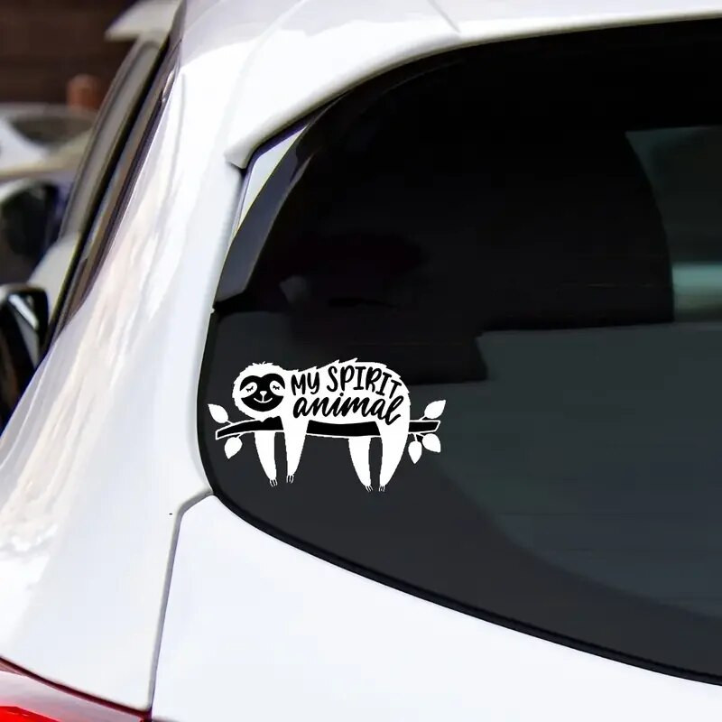 Lovely Sloth αυτοκόλλητα για στυλ αυτοκινήτου Βινυλικό αδιάβροχο αυτοκόλλητα ζώων Σημειωματάριο Διακοσμητικά εξωτερικά αξεσουάρ αυτοκινήτου μοτοσικλέτας