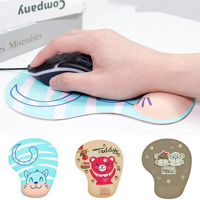 3D Cartoon Υπολογιστής Mouse Pad Καρπός Comfortable Mice Mat Αντιολισθητικό στηρίγμα σιλικόνης Pad καρπού Hand Office Work for Game PC Laptop