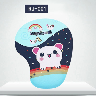 3D karikatūra datora peles paliktnis, plaukstas locītava ērts peļu paklājiņš, neslīdošs balsts, silikona plaukstas paliktnis, rokas biroja darbs spēļu datoriem, klēpjdatoriem