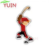 YUIN Zanimljivi hokejaš Crtić Naljepnica za automobil Modni PVC ukrasni automobili Dodaci Motocikl Vodootporna naljepnica 15*7 cm