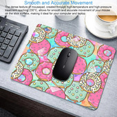 Jauks, krāsains Donuts peles paliktnis, personalizēta dizaina neslīdoša virsma, gumijas pamatne, mazs biroja galda paliktnis datoriem un klēpjdatoriem