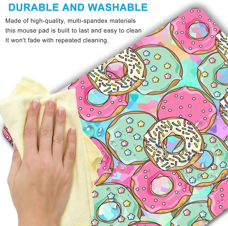 Jauks, krāsains Donuts peles paliktnis, personalizēta dizaina neslīdoša virsma, gumijas pamatne, mazs biroja galda paliktnis datoriem un klēpjdatoriem