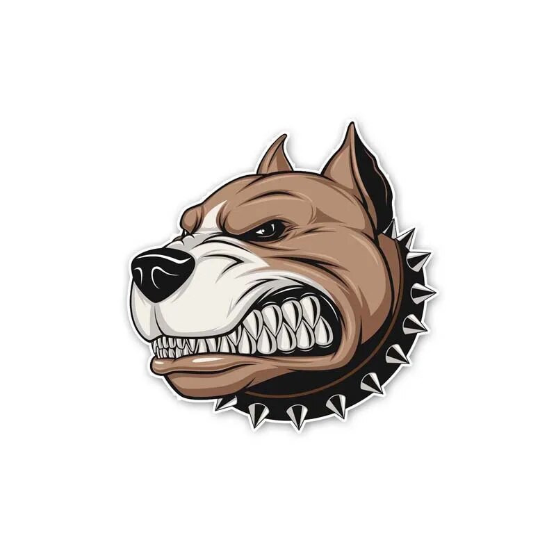 Karikatūras stils Nežēlīgs un mežonīgs suņu modes auto uzlīme PVC uzlīme sauļošanās ūdensizturīga uzlīme 15cm*14cm
