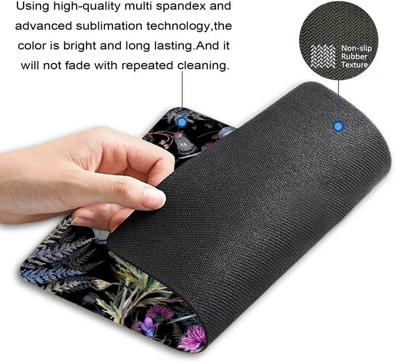 Peļu paliktnis Pielāgota dizaina Akvarelis Summer Wildflowers Pretslīdes gumijas peles paliktnis spēļu biroja klēpjdatoram datoram