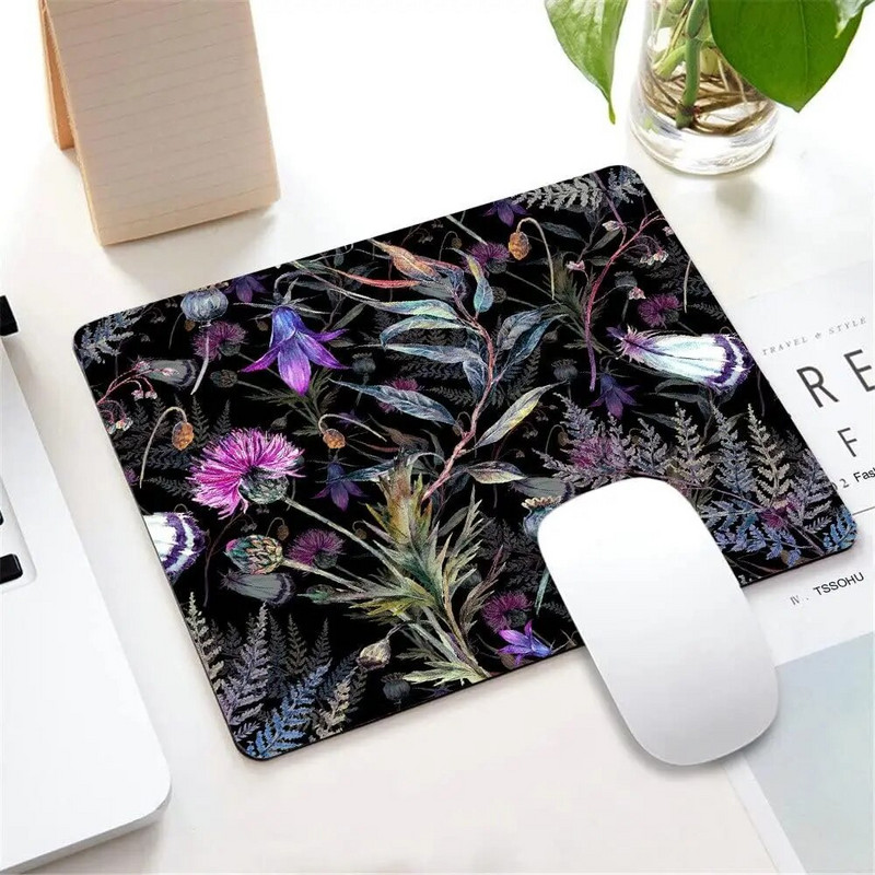 Peļu paliktnis Pielāgota dizaina Akvarelis Summer Wildflowers Pretslīdes gumijas peles paliktnis spēļu biroja klēpjdatoram datoram