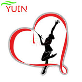 Érdekes torna Szív autómatrica divat PVC karosszéria lökhárító dekoratív motorkerékpár autók kiegészítők vízálló matrica 13*12cm