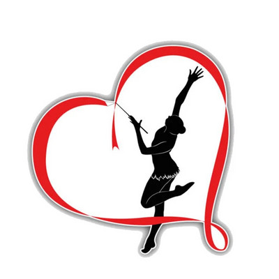 Érdekes torna Szív autómatrica divat PVC karosszéria lökhárító dekoratív motorkerékpár autók kiegészítők vízálló matrica 13*12cm