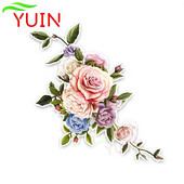 Interesanti Skaisti Rozes Ziedi Auto Uzlīmes Motociklu Aksesuāri Modes PVC Grafiskais Noformējums Augstas kvalitātes Uzlīme 13*13cm