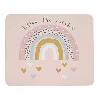 Varavīksnes peles paliktņi plankumaini punktveida varavīksne un sirsniņas rozā vintage smilškrāsas biroja piederumi kabīnes dekors 9,5x7,9 collas