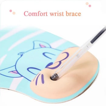 YuBeter Thicken Anime 3D Mouse Pad με αντιολισθητικό στήριγμα καρπού Μαλακή σιλικόνη Χαριτωμένο Cartoon Cow Cat Mice Mat για φορητό υπολογιστή gaming