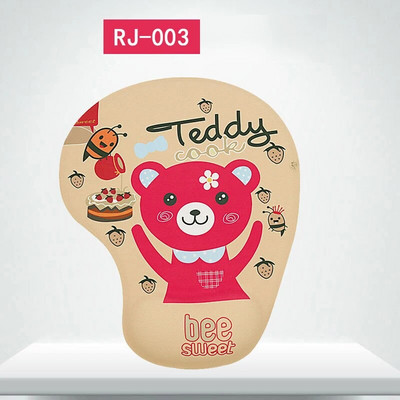 YuBeter biezs Anime 3D peles paliktnis ar plaukstas balstu pret slīdēšanu, mīksts silikons, jauks multfilmas govs kaķu peles paklājiņš spēļu datora klēpjdatoram