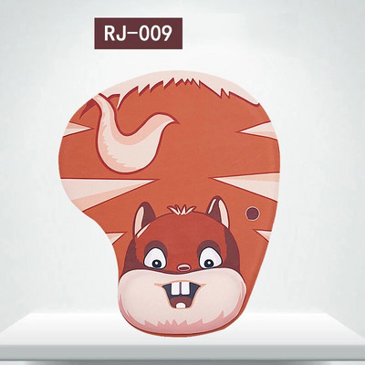 YuBeter biezs Anime 3D peles paliktnis ar plaukstas balstu pret slīdēšanu, mīksts silikons, jauks multfilmas govs kaķu peles paklājiņš spēļu datora klēpjdatoram