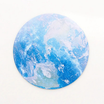 Apaļš debesu peles paliktnis, mīksts paklājiņš spēļu datora vāciņam galda paklājiņš, neslīdošs gumijas ūdensizturīgs biroja marmora planētu sērijas paklājiņš