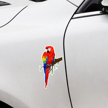 Αυτοκόλλητο Αυτοκόλλητο Αυτοκινήτου Όμορφα Χρωματιστά Παπαγάλοι Μόδα Ζώα Αυτοκόλλητα PVC Προφυλακτήρας Γραφική Διακόσμηση Υψηλής Ποιότητας Αδιάβροχο Αυτοκόλλητο 17*10cm