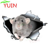 Αυτοκόλλητο αυτοκινήτου Διακοσμητικό Αυτοκόλλητα Μοτοσικλέτας Γκρι Dumbo Rat Διακοσμητικά Αξεσουάρ Creative PVC Προφυλακτήρας Παραθύρου Αδιάβροχο Αυτοκόλλητο 13*9cm