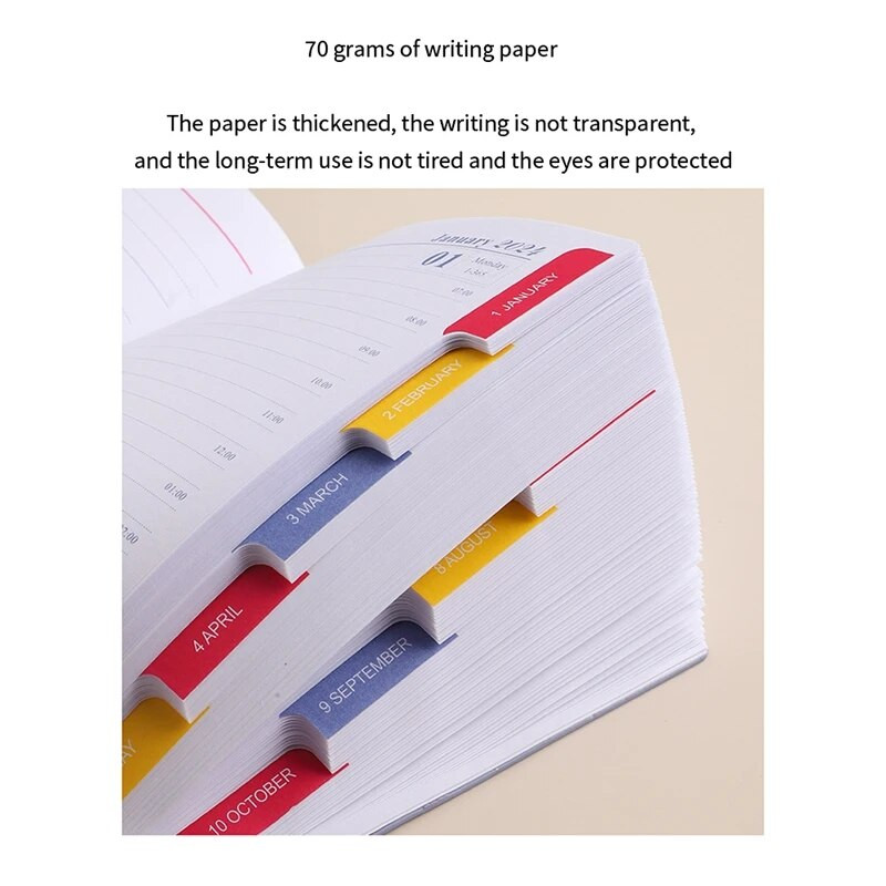 2024. gada dienasgrāmata A5 Dienasgrāmata A5 Dienas plānotāja piezīmju grāmatiņa Ziemassvētku dāvanām Dzimšanas dienas dāvanu dienasgrāmatas 2024. gadam Zils Viegli lietojams