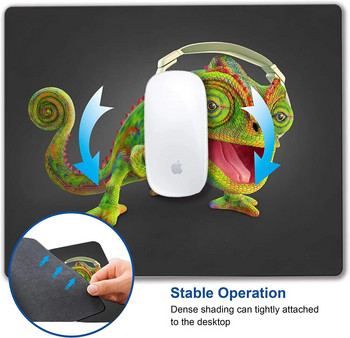 Подложка за мишка с персонализиран дизайн на хамелеон Неплъзгаща се гумена подложка за компютърна мишка за детски лаптоп Малка подложка за мишка 9,5X7,9 инча