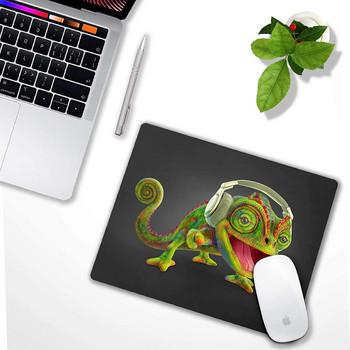 Подложка за мишка с персонализиран дизайн на хамелеон Неплъзгаща се гумена подложка за компютърна мишка за детски лаптоп Малка подложка за мишка 9,5X7,9 инча