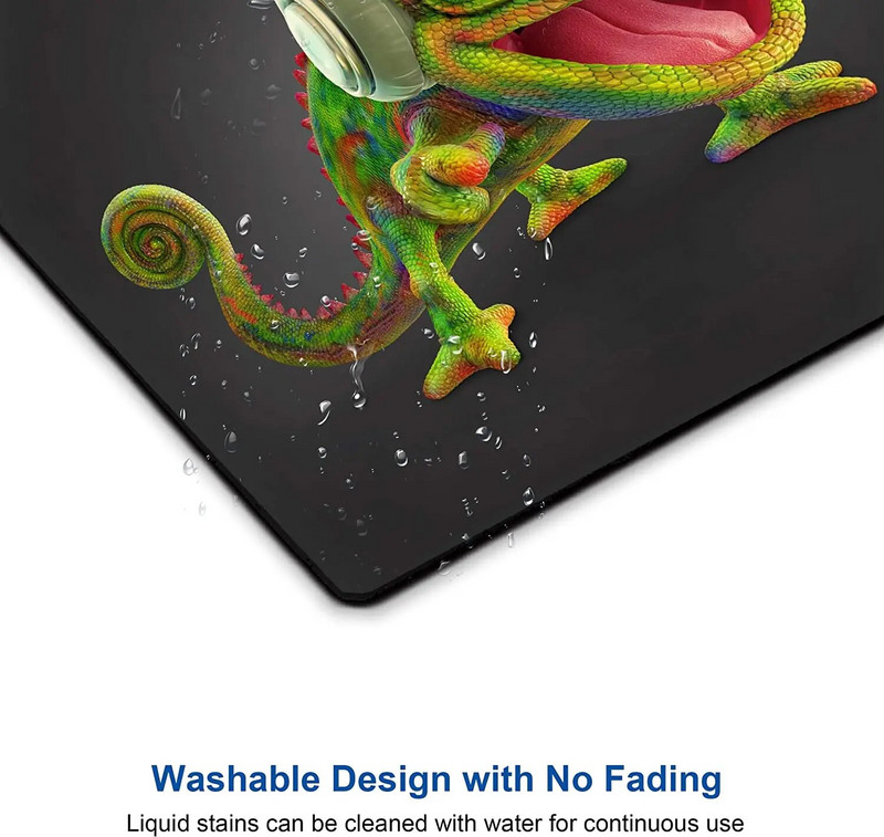 Pelės kilimėlis su asmeninio chameleono dizaino neslidžios gumos kompiuterio pelės kilimėlis vaikams, nešiojamasis kompiuteris mažas 9,5 x 7,9 colio pelės kilimėlis