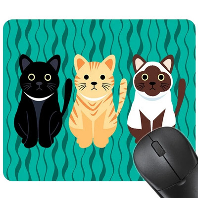 Cartoon 3 Cats Professional spēļu peles paliktnis Premium Mousepad Speed and Control Galda paliktnis 24x20cm peles paklājiņš Augstas kvalitātes galda paklājiņš