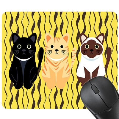 Cartoon 3 Cats Professional spēļu peles paliktnis Premium Mousepad Speed and Control Galda paliktnis 24x20cm peles paklājiņš Augstas kvalitātes galda paklājiņš