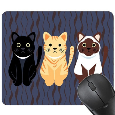 Cartoon 3 Cats Professional spēļu peles paliktnis Premium Mousepad Speed and Control Galda paliktnis 24x20cm peles paklājiņš Augstas kvalitātes galda paklājiņš