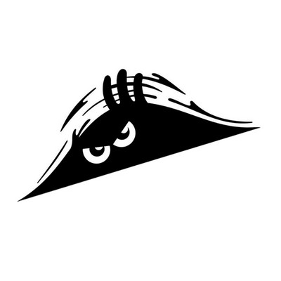 3D Dune Nisip Monstru Peeking Peering Autocolant pentru mașină Creativ amuzant Vinil Decal Autocolant Trim Impermeabil Accesorii de decorare a mașinii