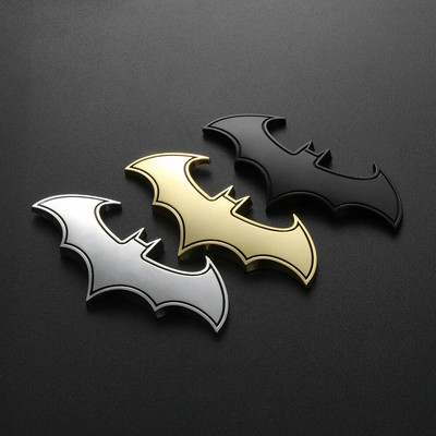1 vnt 3D šikšnosparnio formos automobilių lipdukai kieto metalo automobilio logotipo emblemos lipdukas Motociklų automobiliai Automobilių stiliaus priedai