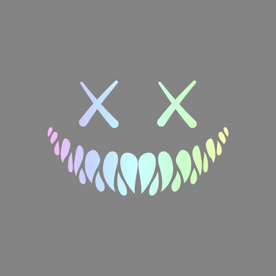 Dēmons, smaidoša seja Automašīnas Uzlīmes Aizmugurējais vējstikls Automašīnas Uzlīme Smieklīga auto Virsbūves noformējums Logu Uzlīme Vinila Ūdensizturīga