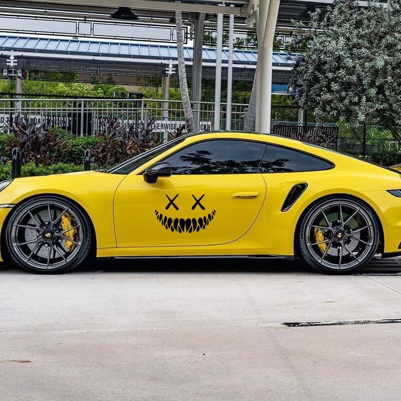 Dēmons, smaidoša seja Automašīnas Uzlīmes Aizmugurējais vējstikls Automašīnas Uzlīme Smieklīga auto Virsbūves noformējums Logu Uzlīme Vinila Ūdensizturīga